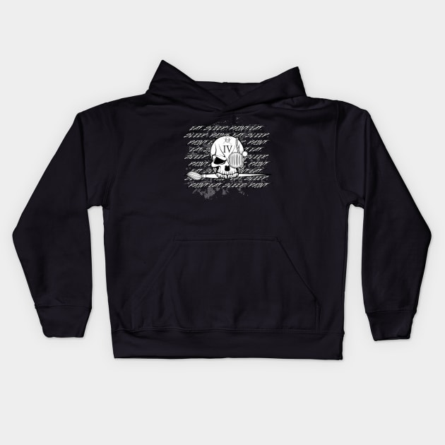 Eat Sleep Paint Kids Hoodie by SimonBreeze